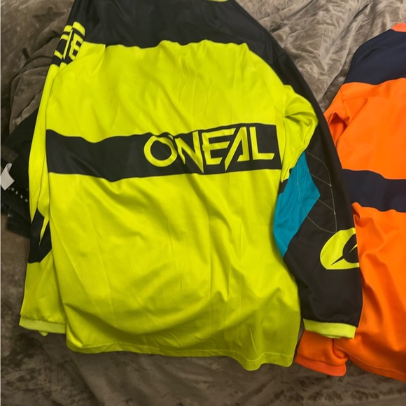 2 Pack O'Neal Mens XL MX Jersey Blue/Orange & Yellow/Green Neon Riding L/S - Picture 5 of 6